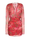 District By Margherita Mazzei Woman Mini Dress Red Size 6 Polyester, Polyamide, Elastane