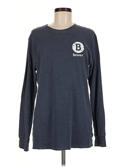 Pre-owned District Long Sleeve T-shirt In Blue