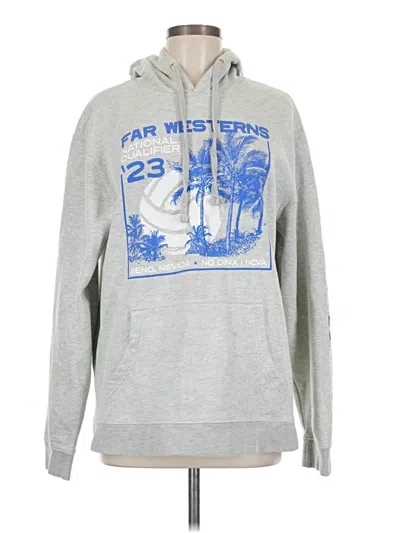 Pre-owned District Pullover Hoodie In Silver