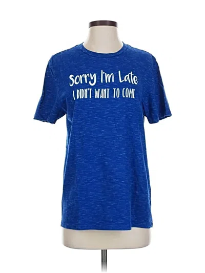 Pre-owned District Short Sleeve T-shirt In Blue