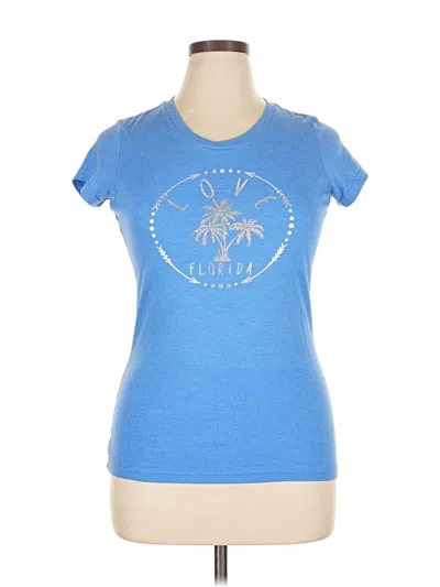 Pre-owned District Short Sleeve T-shirt In Blue