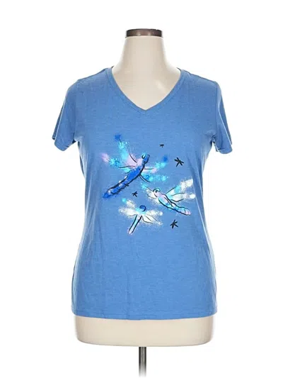 Pre-owned District Short Sleeve T-shirt In Blue