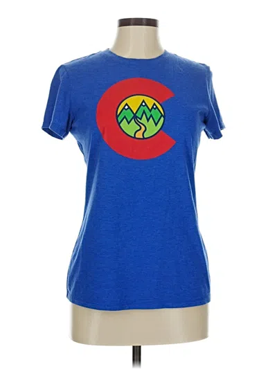 Pre-owned District Short Sleeve T-shirt In Blue
