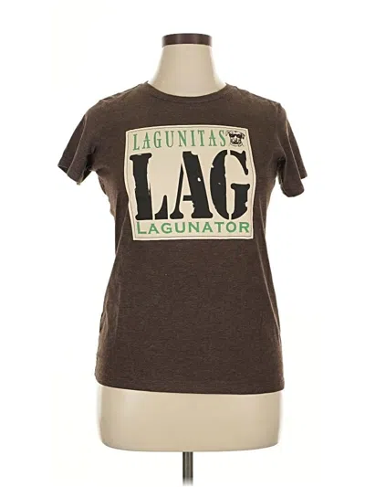 Pre-owned District Short Sleeve T-shirt In Brown