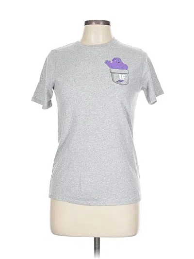 Pre-owned District Short Sleeve T-shirt In Silver