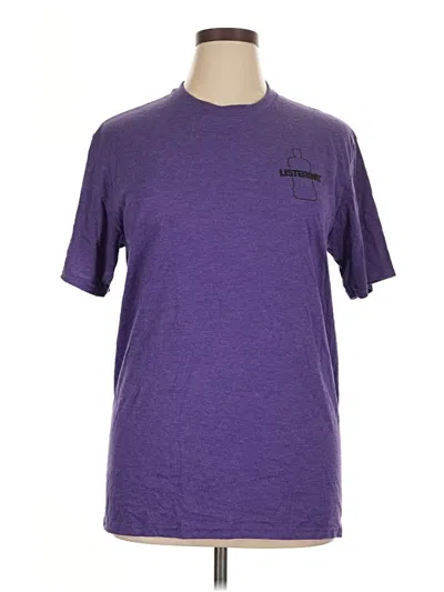 Pre-owned District Short Sleeve Top Purple Crew Neck Tops