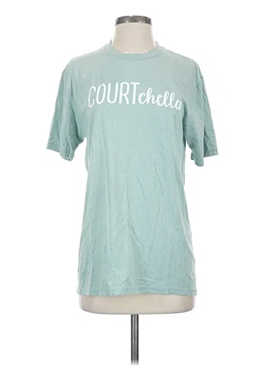 Pre-owned District Short Sleeve T-shirt In Blue