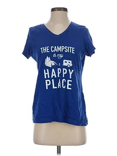 Pre-owned District Short Sleeve T-shirt In Blue