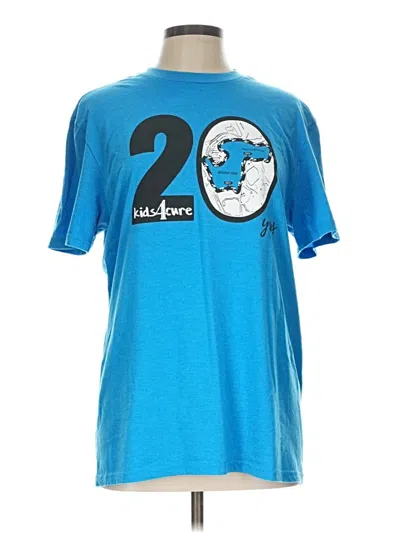 Pre-owned District Short Sleeve T-shirt In Blue
