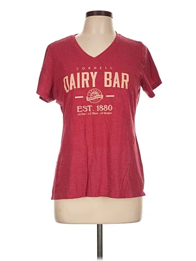 Pre-owned District Short Sleeve T-shirt In Burgundy