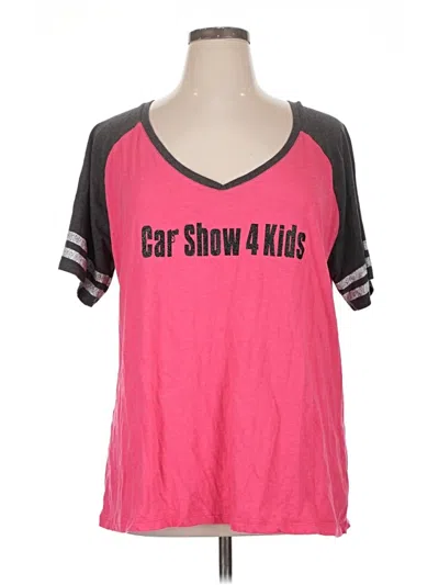 Pre-owned District Short Sleeve T-shirt In Pink