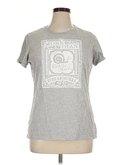 Pre-owned District Short Sleeve T-shirt In Silver