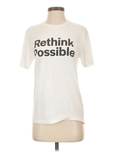 Pre-owned District Short Sleeve T-shirt In White