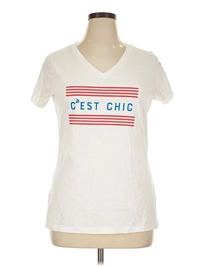 Pre-owned District Short Sleeve T-shirt In White