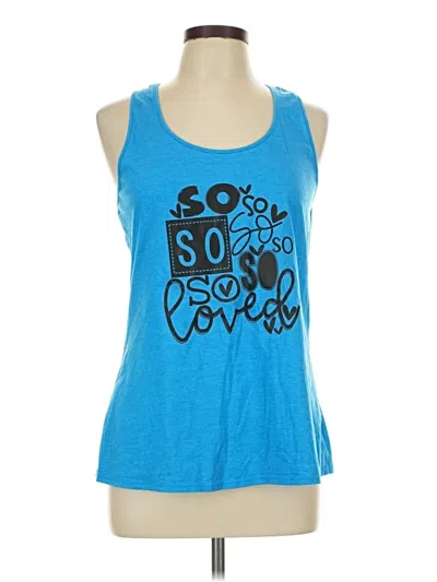 Pre-owned District Sleeveless T-shirt In Blue