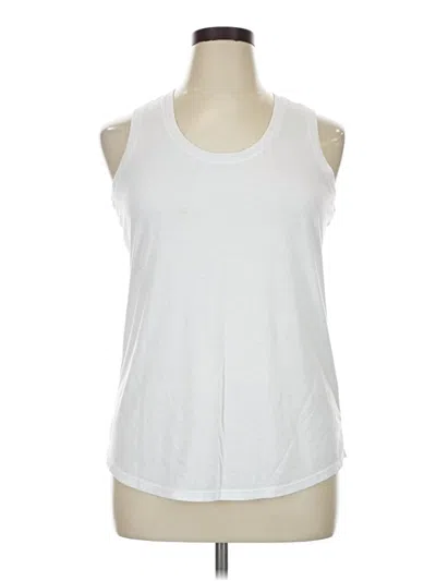 Pre-owned District Sleeveless T-shirt In White