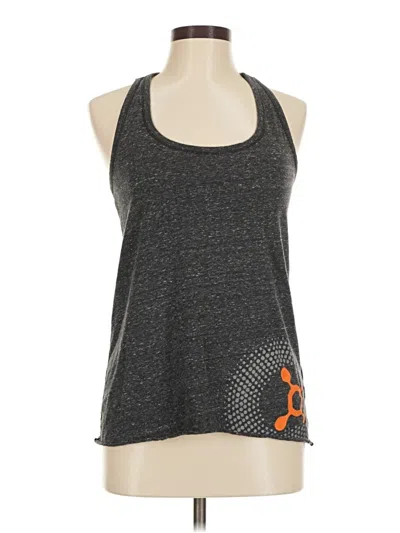 Pre-owned District Tank Top Gray Halter Neckline Tops