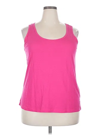 Pre-owned District Tank Top Pink Halter Neckline Tops