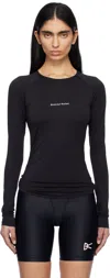 District Vision Black Aloe Long Sleeve Fitted Sport T-shirt In Black