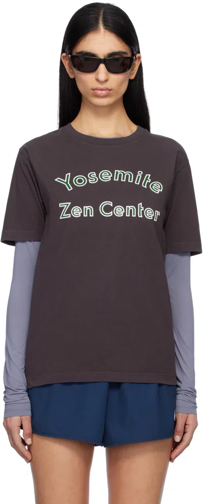 District Vision Black California Cotton T-shirt In Black Yosemite