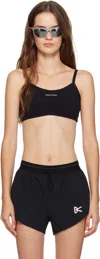 District Vision Studio Printed Logo Sports Bra In Black
