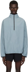 DISTRICT VISION BLUE RECYCLED HALF-ZIP SHELL JACKET