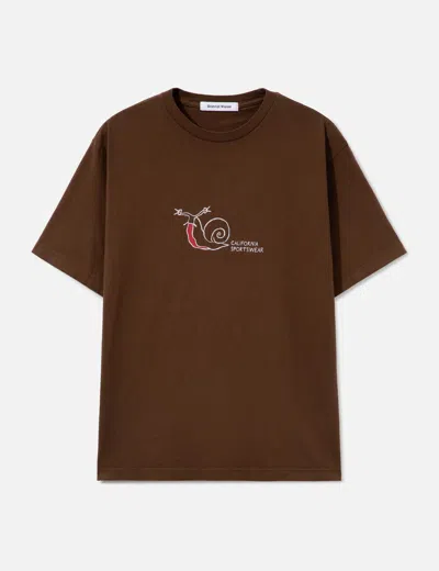 District Vision California Cotton Tee In Brown/褐色/브라운/ブラウン
