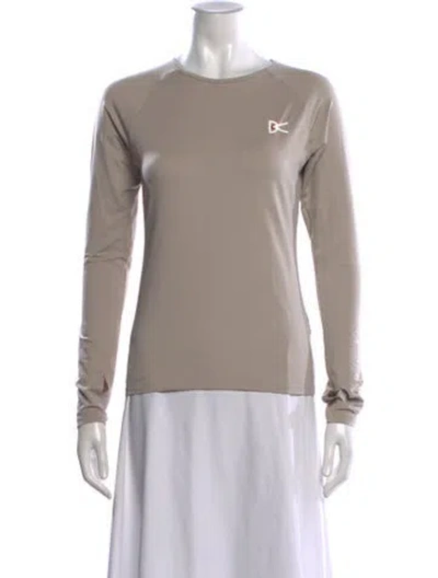 Pre-owned District Vision Crew Neck Long Sleeve Top In Neutral