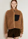 DISTRICT VISION CROPPED HIGH-PILE WOOL FLEECE JACKET