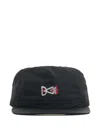 District Vision Embroidered-panel Cap In Black