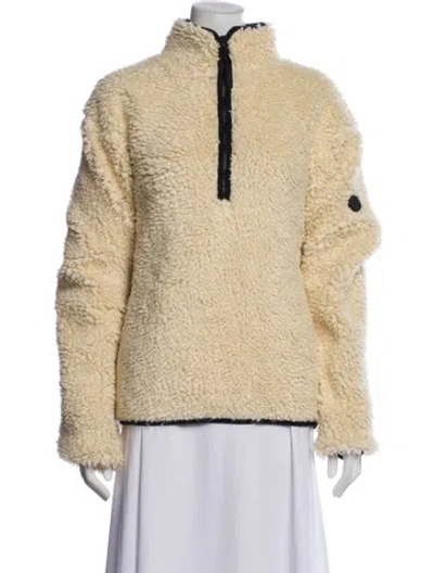 Pre-owned District Vision Faux Fur Jacket In Yellow