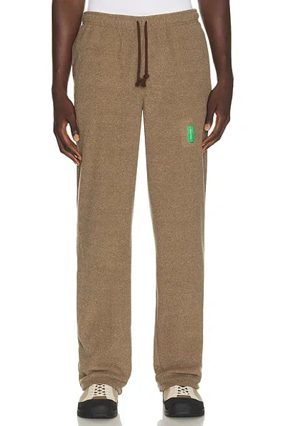 District Vision Fleece Track Pants In Brown