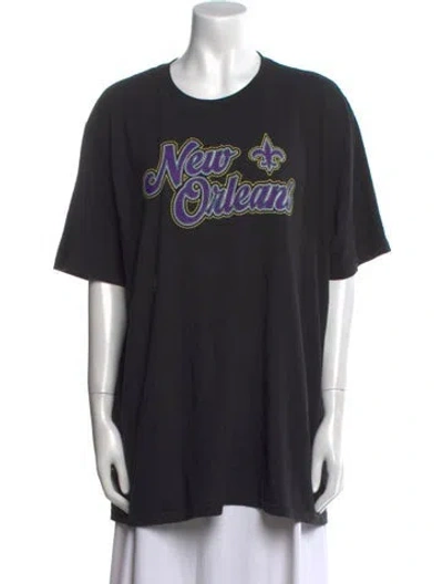 Pre-owned District Vision Graphic Print Crew Neck T-shirt In Black