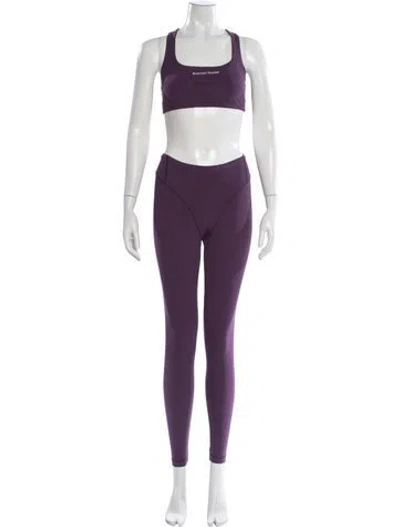 Pre-owned District Vision Graphic Print Pant Set In Purple