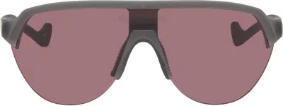 District Vision Gray Nagata Speed Blade Sunglasses In Pink