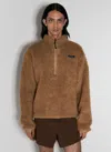 District Vision Half-zip Pile Fleece Jacket In Camel