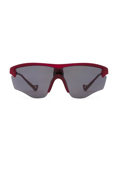District Vision Junya Racer In Ruby & D+ Onyx Mirror
