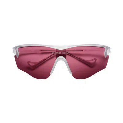 Pre-owned District Vision Junya Racer Sunglasses 'clear/black Rose' | Grey | Men's Size Onesize In Gray