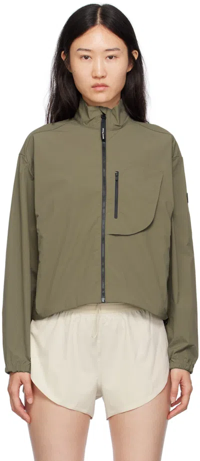 District Vision Khaki Cropped Jacket In Vetiver