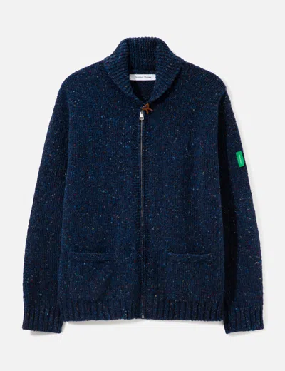 District Vision Kilcarra Wool Cardigan In Blue/蓝色/藍色/블루/ブルー