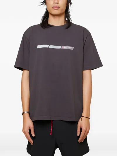 District Vision Logo-detail T-shirt In Gray