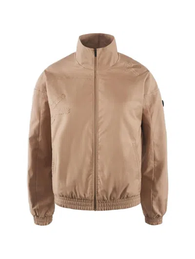 District Vision Logo-embroidered Hiking Jacket In Neutral