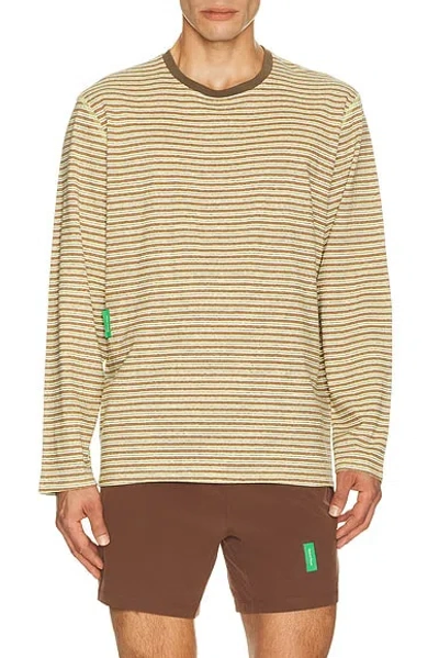 District Vision Long Sleeve Stripe Tee In Multi