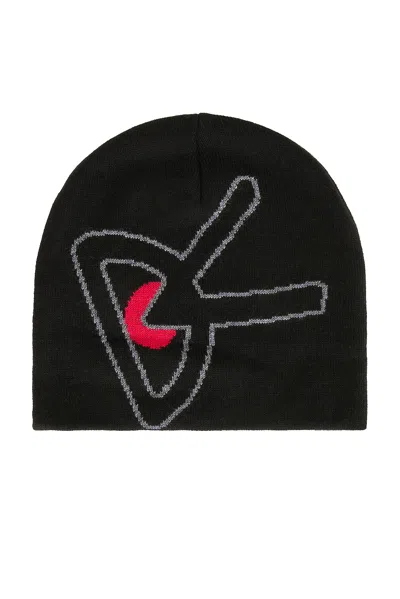 District Vision Merino Wool Beanie In Black & Red