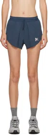 District Vision Navy 2in Split Shorts In Blue