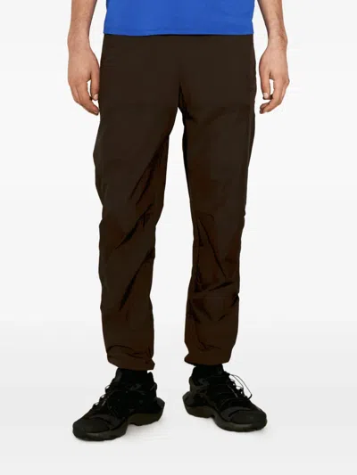 District Vision Nylon Tapered Trousers In Brown