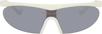 District Vision Off-white Koharu Eclipse Sunglasses In Gray
