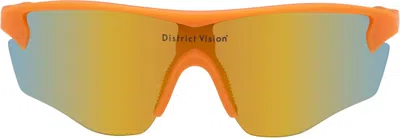 District Vision Junya Racer D-frame Polycarbonate Sunglasses In Citrus/d+ Amber Mirr
