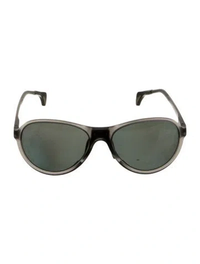 Pre-owned District Vision Oversize Tinted Sunglasses In Gray