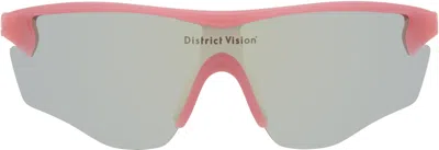 District Vision Pink Junya Racer Sunglasses In Gray
